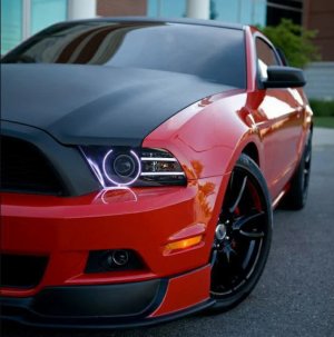 Ford Mustang Headlight Halo Kit - ORACLE Lighting - LED Projector - Blue - `13-`14